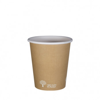 Vaso de cartón 100% kraft 0% plástico 8 Oz