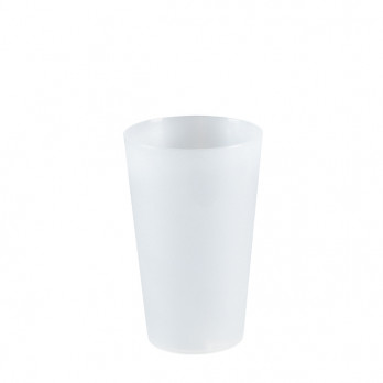 Vaso reutilizable translúcido neutro de 33 cL y 25 cL de capacidad