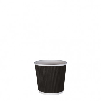 Vaso de papel negro triple pared 4 Oz