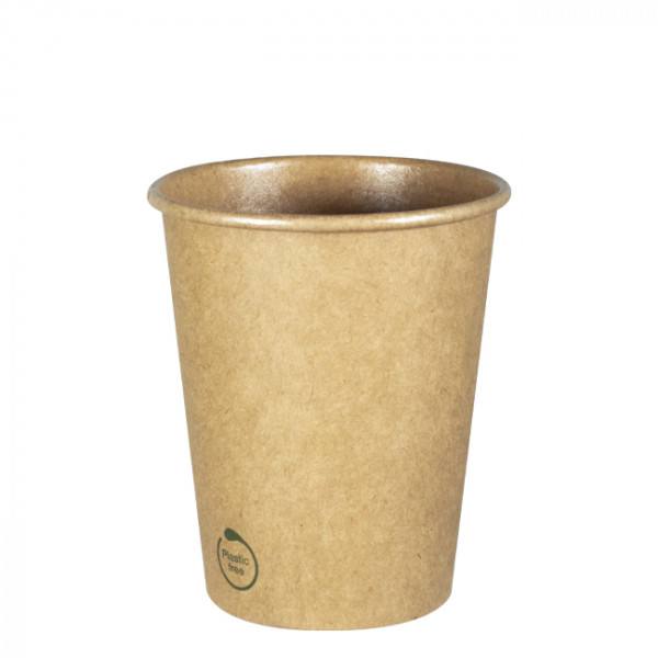 Vaso de cartón kraft 100% compostable