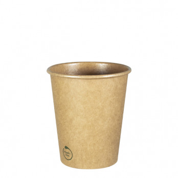Vaso 100% de cartón kraft 0% plástico 8 Oz