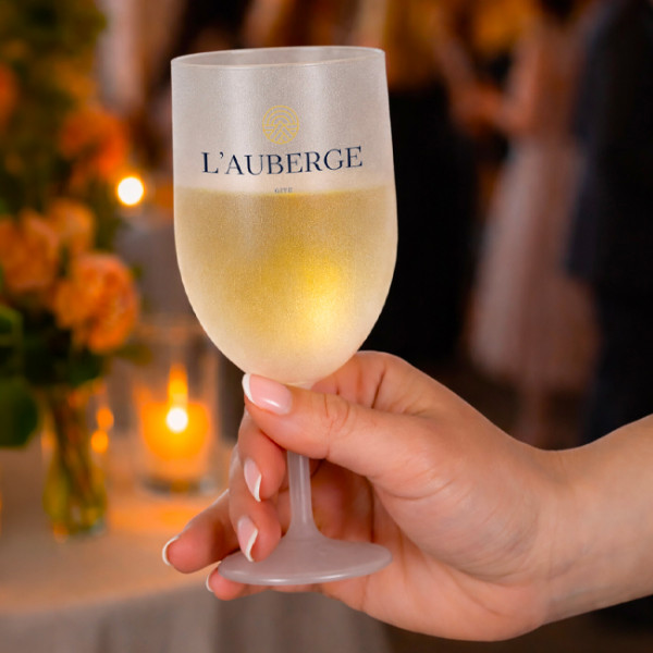 Copa de vino de plástico personalizada