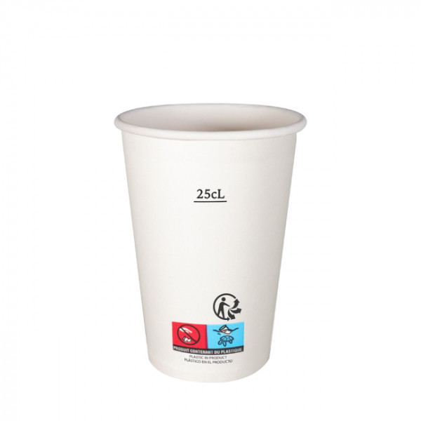 Proveedor de vasos económicos de cartón blanco para empresas y asociaciones