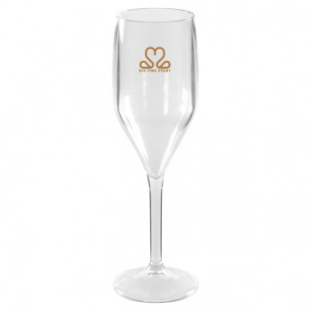 Copas de champán reutilizables personalizadas de 15 cL - Gama de lujo - Impresión en hasta 3 colores