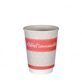 Vaso de papel de doble pared de 12 oz personalizado - Impresión en color ilimitada