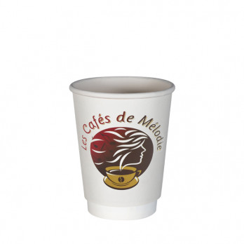 Vaso 12 Oz 100% cartón 0% plástico doble pared personalizado - Impresión color ilimitada