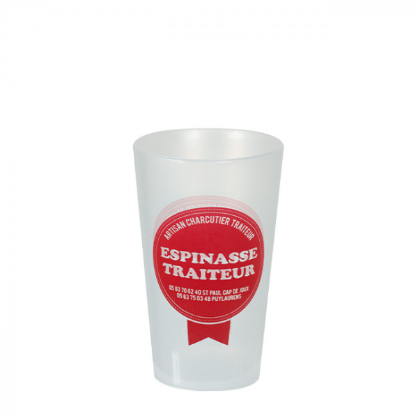 Vaso reutilizable personalizado, impresión digital sin límite de colores, 33 cL.