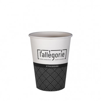 Vaso 12 Oz 100% cartón 0% plástico personalizado - Impresión hasta 3 colores