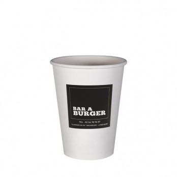 Vaso 12 Oz 100% cartón 0% plástico personalizado - Impresión hasta 3 colores