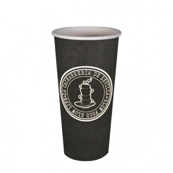 Vaso 22 Oz 100% cartón 0% plástico personalizado - Impresión hasta 3 colores