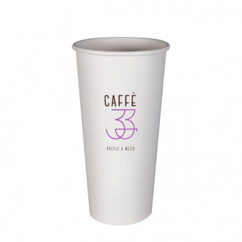 Vaso 22 Oz 100% cartón 0% plástico personalizado - Impresión hasta 3 colores
