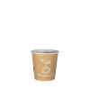 Vaso de cartón kraft decorado de 4 Oz - Colección natural