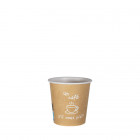 Vaso de cartón kraft decorado de 4 Oz - Colección natural
