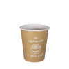 Vaso de cartón kraft decorado de 8 Oz - Colección natural