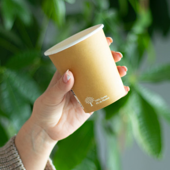Vaso de cartón 100% kraft 0% plástico 8 Oz