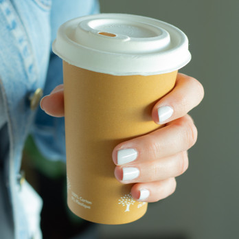 Vaso de cartón 100% kraft 0% plástico 12 Oz