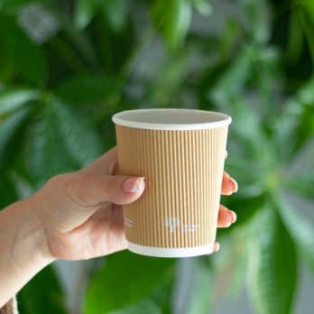 Vaso de triple pared 100% cartón kraft 0% plástico 8 Oz