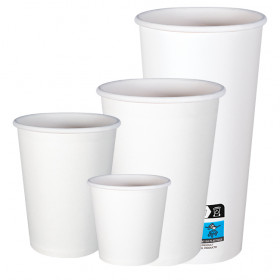 Vasos de papel blanco de calidad profesional