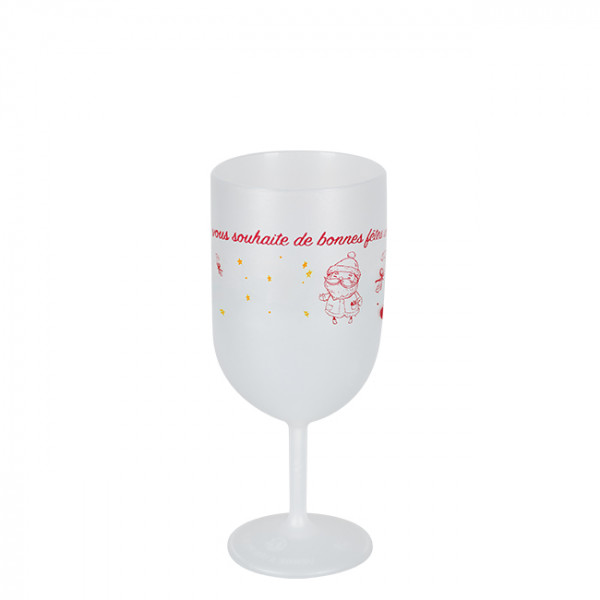 Copas de vino personalizadas de plástico translúcido
