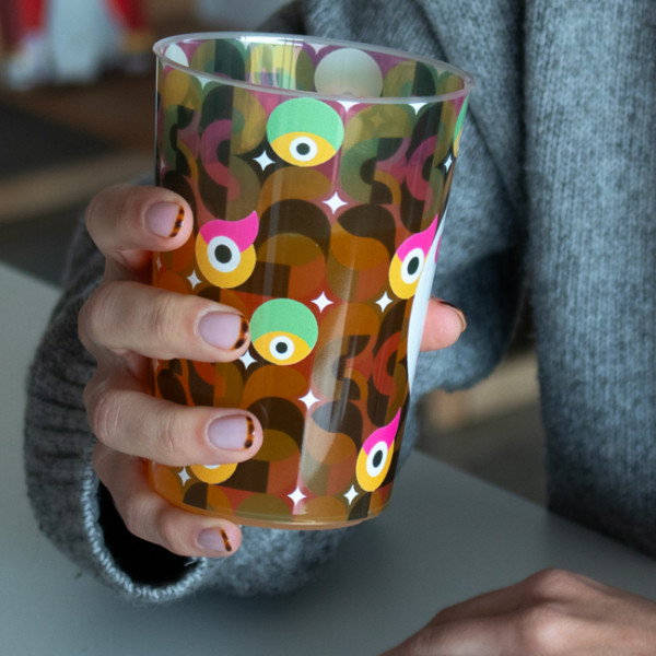 Vaso reutilizable personalizado de 50 cL con impresión en color ilimitada.