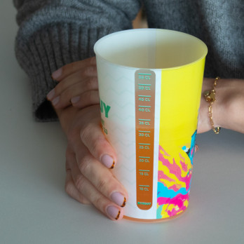 Vaso reutilizable acampanado personalizado de 60 cL - Impresión digital sin límite de colores