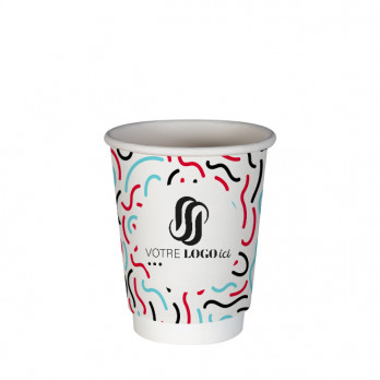 Vaso de papel personalizado de doble pared de 12 oz - Impresión en hasta 5 colores