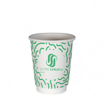 Vaso 12 Oz 100% cartón 0% plástico doble pared personalizado - Impresión hasta 3 colores