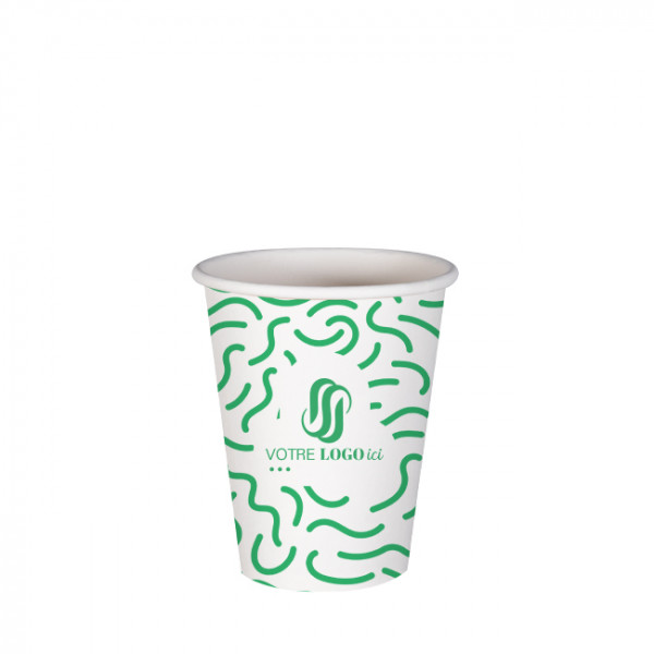 Vaso de 8 Oz 100% cartón 0% plástico personalizado - Impresión en hasta 3 colores