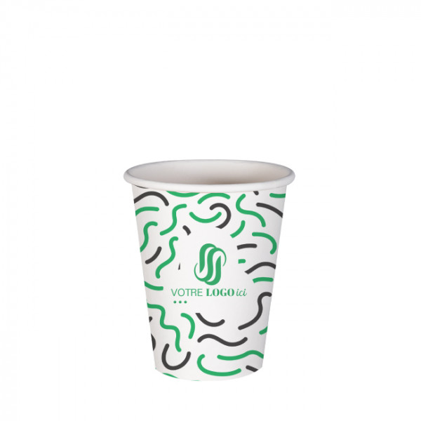 Vaso de 8 Oz 100% cartón 0% plástico personalizado - Impresión en hasta 3 colores