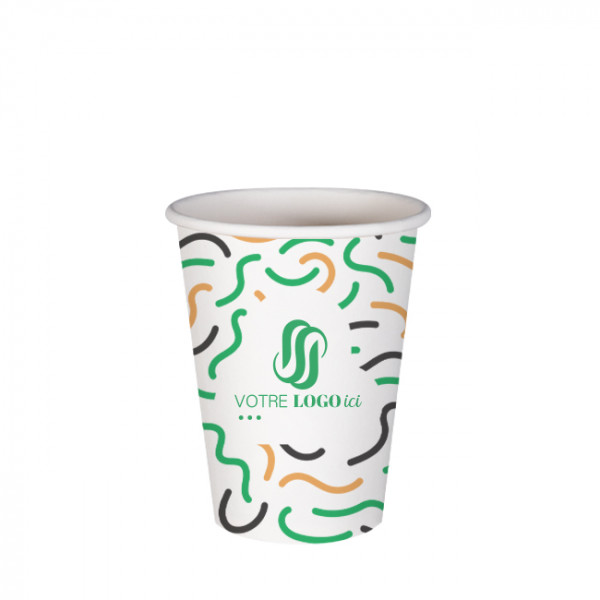 Vaso 12 Oz 100% cartón 0% plástico personalizado - Impresión hasta 3 colores