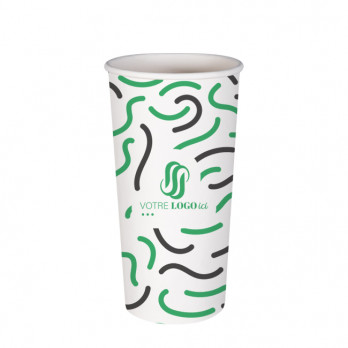 Vaso 22 Oz 100% cartón 0% plástico personalizado - Impresión hasta 3 colores