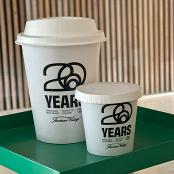 Vasos de papel de pared simple personalizados