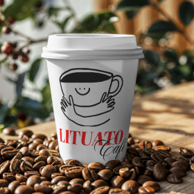 Taza personalizada con tapa: para llevar