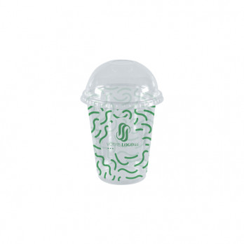 Vaso para batido PET personalizado con tapa abovedada 55 cL - Impresión hasta en 4 colores