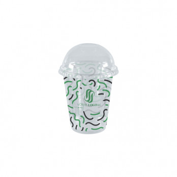 Vaso para batido PET personalizado con tapa abovedada 55 cL - Impresión hasta en 4 colores