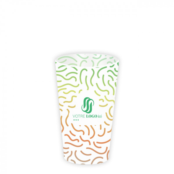 Vaso reutilizable personalizado de 33 cL - Impresión digital sin límite de colores