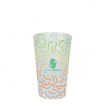 Vaso reutilizable personalizado de 33 cL - Impresión digital sin límite de colores