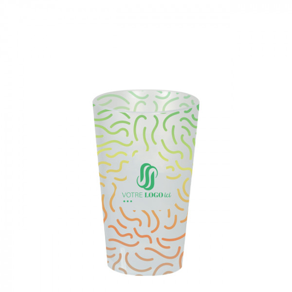 Vaso reutilizable personalizado de 33 cL - Impresión digital sin límite de colores