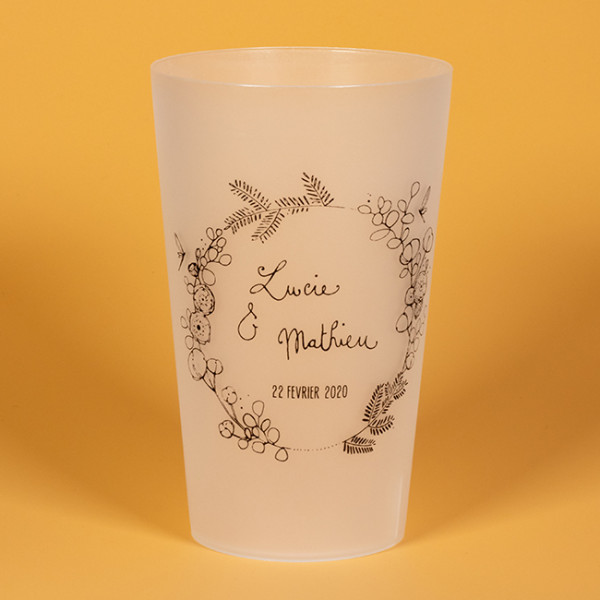 Vasos de boda reutilizables personalizados
