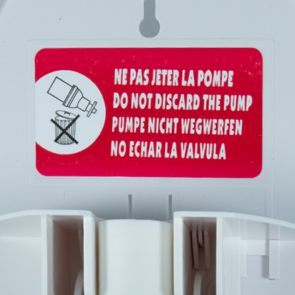 Dosificador de jabón líquido Alphamouss M 800 ml - Plástico ABS blanco