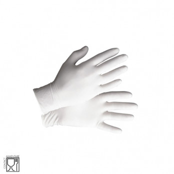 Guantes de látex blanco sin polvo