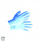 Guante de nitrilo azul sin polvo talla XL
