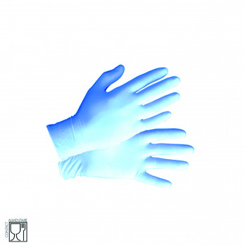 Guante de nitrilo azul sin polvo talla XL