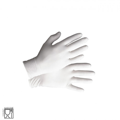 Guante de látex blanco sin polvo talla M
