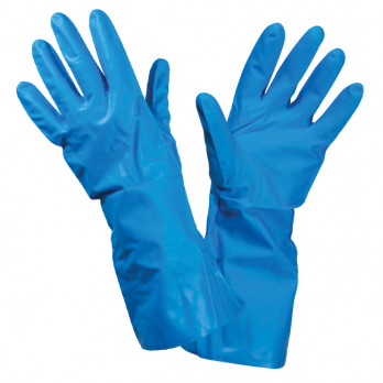 Par de guantes de nitrilo azules, talla S