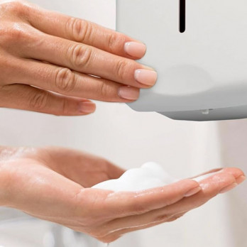 Dispensador de jabón y gel hidroalcohólico de 1000 ml - Plástico ABS blanco