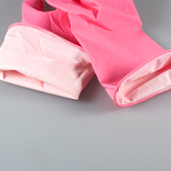 Par de guantes látex natural rosas