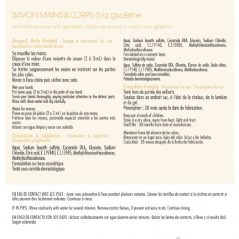 Jabón de glicerina para manos y cuerpo 1 L