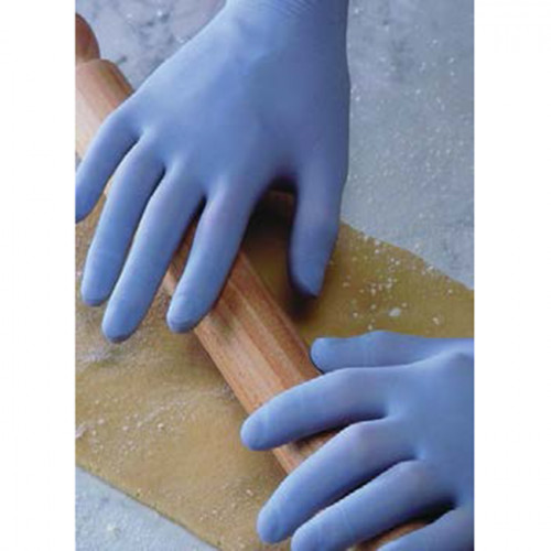 Guantes de nitrilo azul sin polvo