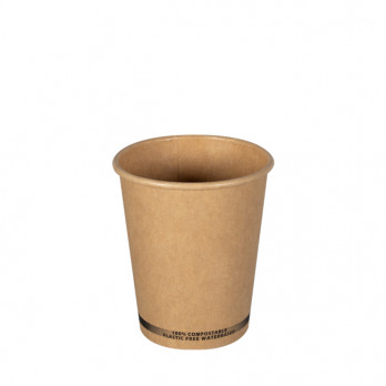 Vaso de cartón 100% kraft 0% plástico 8 Oz
